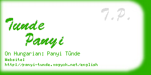 tunde panyi business card